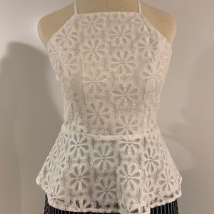 bebe - NWOT little white top